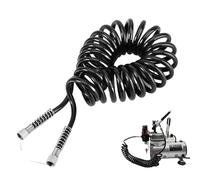 Recoil Hose, 1/8 Inch Airbrush Hose, Flexible Coil Air Pipe 9.8 Ft, Durable Pipe Mounting Kit with Industrial Fittings, Replacement Accessories for Repairing Compressor Spray Guns, M