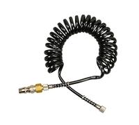 Recoil Hose Air Compressor Hose with Couplers Plugs | and Nonmarring Finish for Easy Storage with Couplers and Plugs Fittings in Various Conditions