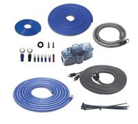 RECOIL RCK0 True 1/0 Gauge Complete CCA Amplifier Wiring Kits with OFC RCA Cable