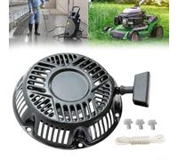 Recoil Starter Assembly 591781 for 306cc 10HP Lawn Mowers, Generators & Pressure Washers - Pull Plate with 6-Hole Design, Black Plas