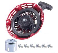 Recoil Starter for Honda Engine Types with Steel Rod Paws Metal Housing and Six Bolts for Secure Mounting