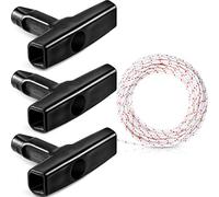 Recoil Starter Rope 10-Meter 3.0 mm Pull Cord with 3 Pieces Starter Handle for Lawn Mower Chainsaw Trimmer Edger Brush Cutter Engine Parts