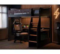 Recoil Ultimate Lumi Single Highsleeper With Desk Charcoal & Orange