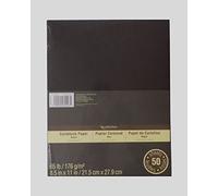 Recollections Cardstock Paper 8.5 x 11 - 50 Sheets - Black