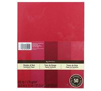 Recollections Cardstock Red 5 Shades 50 Sheets 8.5x11 (Value 2-pack)