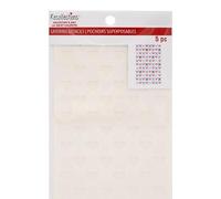 Recollections Valentine's Day Layering Stencils, Heart Shaped Hugs and Kisses Tic Tac Toe Border, 5 Piece Set, 4x6 Inches, Plastic Mylar