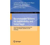 Recommender Systems for Sustainability and Social Good: Second International Workshop, RecSoGood 2025, Prague, Czech Republic, September 26, 2025, ... ... in Computer and Information Science, 2802)