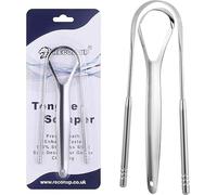RECON UP Pack of 2 Mix U & Spoon Shape Tongue Scraper for Adults 100% Stainless Steel, Tongue Cleaner Fresh Breath Care Scraper, Tounge Scraper Bacteria Inhibiting Non-Synthetic Grip Tongue Cleaning