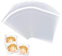 Recon Up Self Seal Cellophane Bags - Pack of 100 (6x9 Inches), Clear Food Safe Bags for Cookies and Gifts