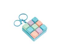Reconfigurable 9-Key Keychain Toy with Quiet Clicking Portable Stress Reliever for Office & Travel (120) Clicky Button Keychain Toy