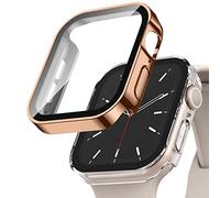 Recoppa 2 Pack Hard Case Compatible for Apple Watch 40mm Series 6 SE 5 4 with Tempered Glass Screen Protector, Black Ultra-Thin Durable Water-Repellent Protective Cover for iWatch