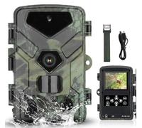 RecorCam Wildlife Camera 50MP 4K Trail Camera with IR LEDs Night Vision 0.3s Motion Activated 120° Detecting Range IP65 Waterproof Garden Camera for Nature Wildlife Scouting, Not include SD Card