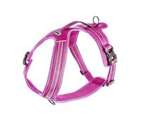 Record - Action Alps Dog Harness - Fuchsia Colour - Size XL - Material: Nylon Braided with Reflective Bands 3M ScotchLite - Circumference 90-125 cm