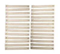 Record Alphabet Dividers - Wooden Vinyl Organizer Set, Twenty Six Letter Separators, Album Shelf Sorting System, Natural Wood Material Finish, Easy Music Collection Organization For Media Shelves Hori