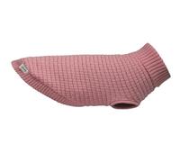 Record - Autumn Model Dog Sweater. Warm Sweater High Neck, Leash Hole and Back Leg Loops | Beige, 3XS - Back Length 20 cm