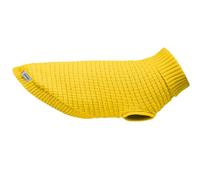 Record - Autumn Model Dog Sweater. Warm Sweater High Neck, Leash Hole and Back Leg Loops | Yellow, XL - Back Length 50 cm