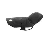 Record - Brumy Waterproof Dog Coat with Removable Hood. Warm and durable waterproof jacket perfect for protecting your dog from rain and cold |Black, XXL - Back length 55cm