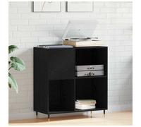 Record Cabinet 85 x 38 x 89 cm Black Oak Engineered Wood