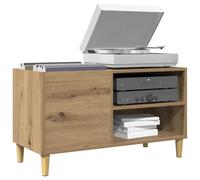 Record Cabinet Artisan Oak 84.5x38x48cm Engineered & Eucalyptus Wood for Players