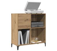 Record Cabinet Artisan Oak 84.5x38x89 cm Engineered Wood, Steel Legs, 1 Shelf UK