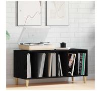 Record Cabinet Black Oak 100 x 38 x 48 cm Engineered Wood 5-Shelf For Vinyl