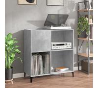 Record Cabinet Concrete Grey 84.5x38x89 cm Engineered Wood Berkfield Home Grey One Size