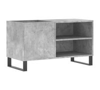 Record Cabinet, Concrete Grey, 85 x 38 x 48 cm, Wood Material with Iron Legs, Spacious Storage Space for Records, Sturdy Top Plate for Turntables, Modern Industrial Design for Living Room
