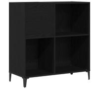 vidaXL Record Cabinet Black Oak 84.5 x 38 x 89 cm Engineered Wood