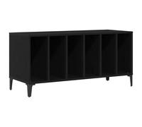 vidaXL Record Cabinet Black Oak 100 x 38 x 48 cm Engineered Wood