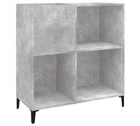 Vidaxl Record Cabinet Concrete Grey 84.5X38X89 Cm Engineered Wood