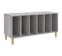 Record Cabinet Sideboard Storage Grey Sonoma Engineered Wood vidaXL