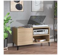 Record Cabinet Sonoma Oak Engineered Wood Vinyl Storage 84.5x38x48cm 1 Shelf NEW