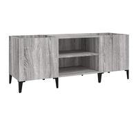 Record Cabinet Storage Sideboard Grey Sonoma Engineered Wood vidaXL