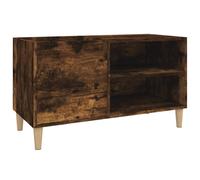 Record Cabinet Storage Sideboard Smoked Oak Engineered Wood vidaXL