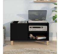 vidaXL Record Cabinet Black 84.5x38x48 cm Engineered Wood