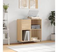 vidaXL Record Cabinet Sonoma Oak 84.5X38X89 Cm Engineered Wood, Brown