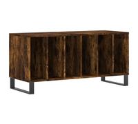Vidaxl Record Cabinet Smoked Oak 100X38X48 Cm Engineered Wood, Brown