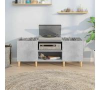 vidaXL Record Cabinet Concrete Grey 121x38x48 cm Engineered Wood