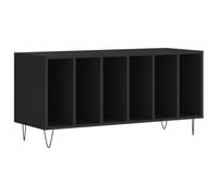 vidaXL Record Cabinet Black 100x38x48 cm Engineered Wood