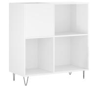 vidaXL Record Cabinet High Gloss White 84.5x38x89 cm Engineered Wood