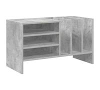 Record Cabinet Concrete Grey 78.5x35x45cm Engineered Wood 6-Shelf Vinyl Storage