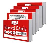 Record Card Bulk Pack of 500 | 5 x 100 5x3” White Plain Record Cards - Size Small 127 x 76mm with EAP Hints and Ideas