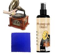 Record Cleaning Solution - 100ml Album Cleaning Mist, Vinyl Cleaner Fluid with Towel for LP Records, Music Care Accessory for Men Women Boys Girls Youth Teens, Family Home Audio Maintenance