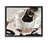 Record Dance DJ Music, 16 x 20 Inch Canvas in Floater Frame | Stupell Industries · By Franklyn Gregory · Ready to hang · Great for game room or home theater · Made in USA