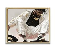 Record Dance DJ Music, 16 x 20 Inch Canvas in Floater Frame | Stupell Industries · By Franklyn Gregory · Ready to hang · Great for game room or home theater · Made in USA