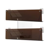Record Display Rack - Wall Adhesive Holder, Transparent Storage Strip, Drill-free Mounting Rail, Modern Interior Accent | Apartment Lounge Suite Study Reading Record Notebook Newspaper Arrangement