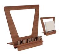 Record Display Stand, Now Playing Record Stand, Wooden Now Playing Album Holder, Album Storage Shelves Holds Up To 5 LP For Home Decoration, Wooden Record Holder, Record Storage Rack
