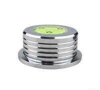 Record for stabilizer 266g Turntable Clamp with Bubble Level for Vinyl Weight - Vibration Damping HiFi Accessory 7mm Spindle Black(Silver 60hz)