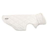 Record - Gabrielle Waterproof Coat for Dogs, Elegant with Fleece Interior and Glossy Finish, Tear-Off Closure, Leash Hole. Protects from Rain and Cold, Powder, XXS