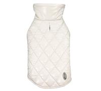 Record - Gabrielle Waterproof Coat for Dogs, Stylish with Fleece Interior and Glossy Finish, Tear Closure, Leash Hole. Protects against Rain and Cold, Powder, XXL